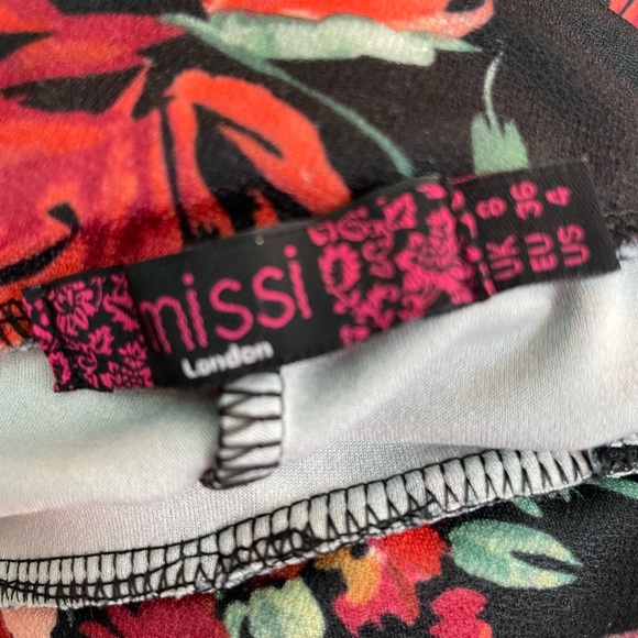 Slim Floral professional trousers with pockets and ruffled ankles - Picture 4 of 4